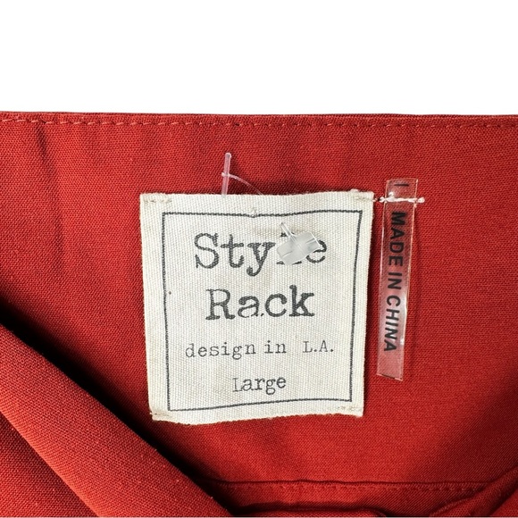 Style Rack Terracotta Jumper Size Large Wide Leg Linen Look Softcore Minimalist - Picture 7 of 13